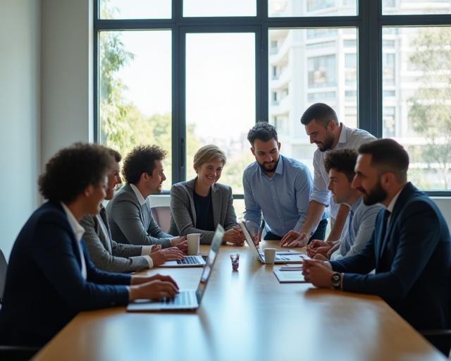 Equipo de consultores de Prisma Estrategia colaborando en un proyecto